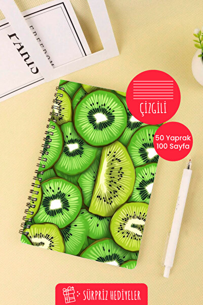 Anime Marketi Kiwi Design A5 Spiral School Notebook 50 Sheets 100 Pages - Lined