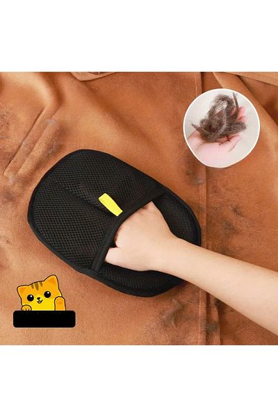 zeinapp 1Pc Double-Sided Pet Hair Cleaning Glove for Furniture Clothes and Car Seats