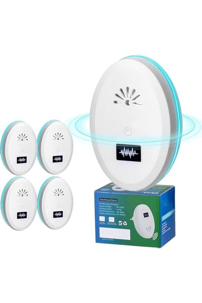 Generic جهاز طارد للآفات بالموجات فوق الصوتية من ChicAbode، مكون من 4 قطع، طا...