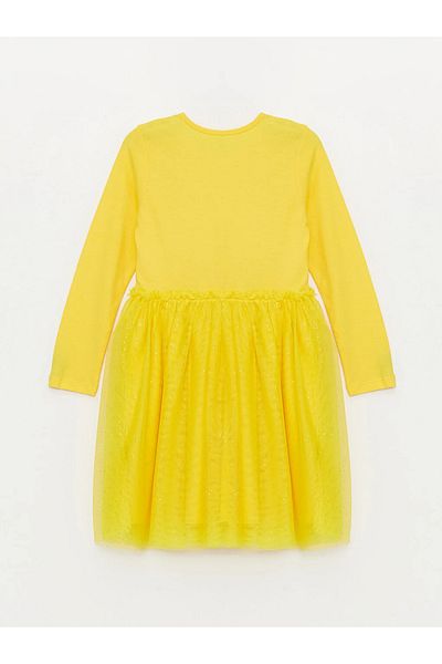 LC Waikiki LCW Kids Crew Neck Long Sleeve Girl's Dress