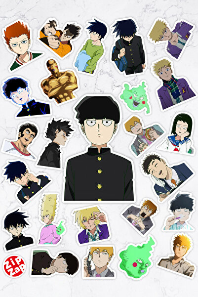 ZipZap Mob Psycho 100 Anime Telefon Laptop Bullet Journal Pachet de autocolan...