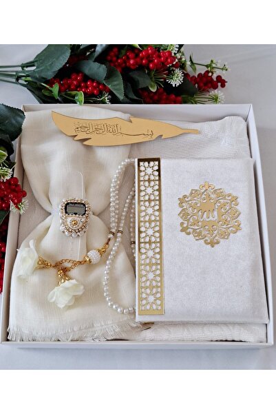 hira tasarım Gelin Bohça Seccade Seti Yasini Şerif Namaz Seti Flamlı Başörtü Gelin Bohça Seti Anne Hediyelik