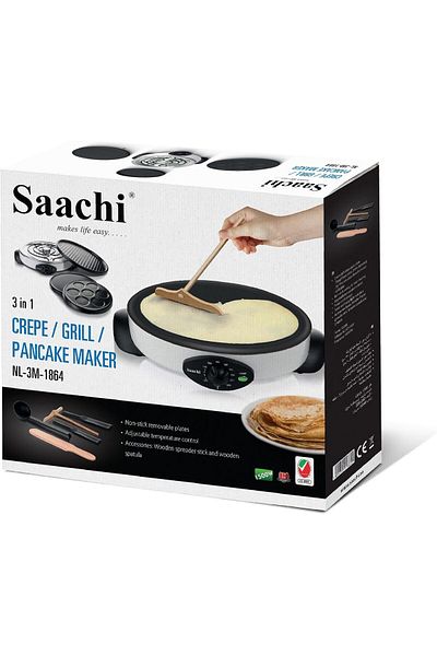 SAACHİ Saachi-NL-3M-1864-3in1 Crepe/Grill/Pancake Maker