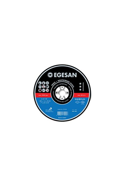 Egesan Inox Thin Metal Cutting Stone 180X1.6 Pro Series (10 Pieces)