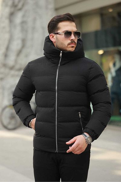 Rowsmen Men's Water Wind Rainproof Inflatable Hooded Inflatable Coat Coat Jacket