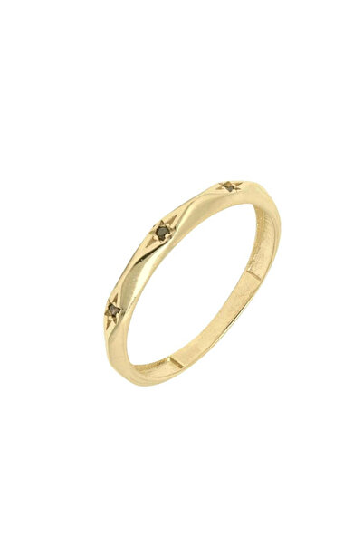 Bijuteria SORELLY Inel Aur 14k Geometric cu Pietre Zirconia Alb / 16