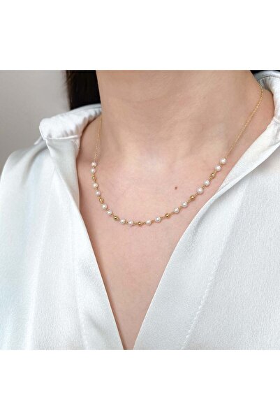 Bijuteria SORELLY Lant Aur 14k cu Perle Naturale si Bile