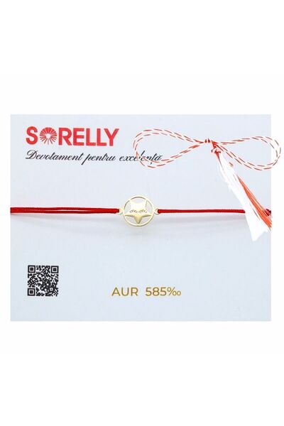 Bijuteria SORELLY Martisor Bratara And 14k Snur Happy Star