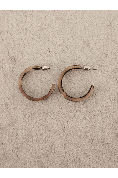 SiestaAccessories Leopard Pattern Acrylic Hoop Earrings