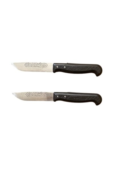 mobilreyon Maraş Mutfak Bıçak Seti 2'li , 17 cm Uzunluk - Plastik Siyah Saplı...