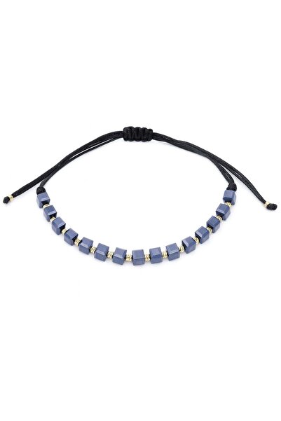 Bijuteria SORELLY Bratara Aur 14k Snur cu Bile si Hematit Bleumarin 4mm