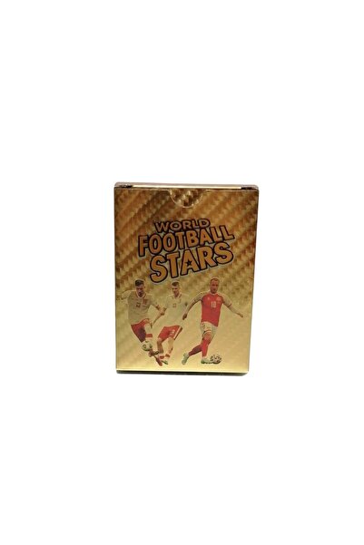 OEM Set 55 cartonașe de fotbal, World Football Stars, auriu