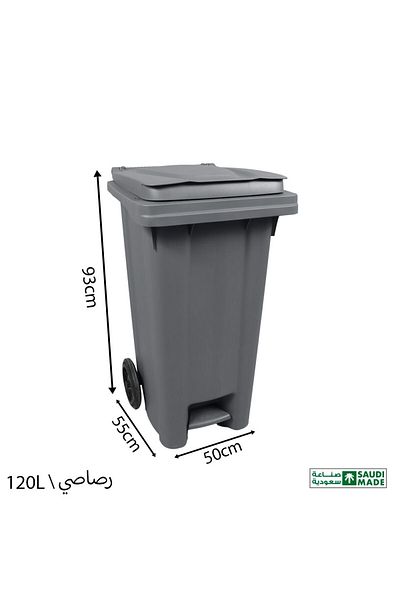 GENERAL 120L drum with wheels, gray color, 1 piece