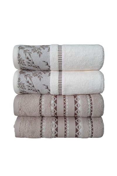 Özdilek Areka Sensu Bamboo Towel 4Pcs - Cream Beige
