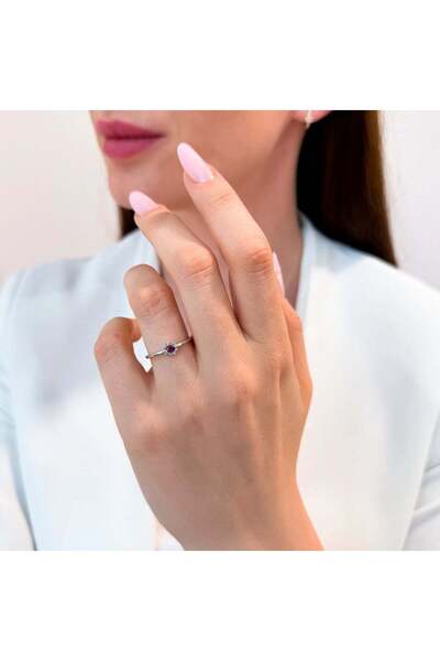 Bijuteria SORELLY Inel Aur 14k Alb cu Rubin 0.150ct si Diamante 0.045ct 16