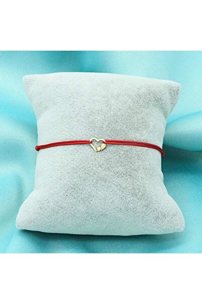 Bijuteria SORELLY Bratara Aur 14k Snur Inima cu Bebelus Rosu