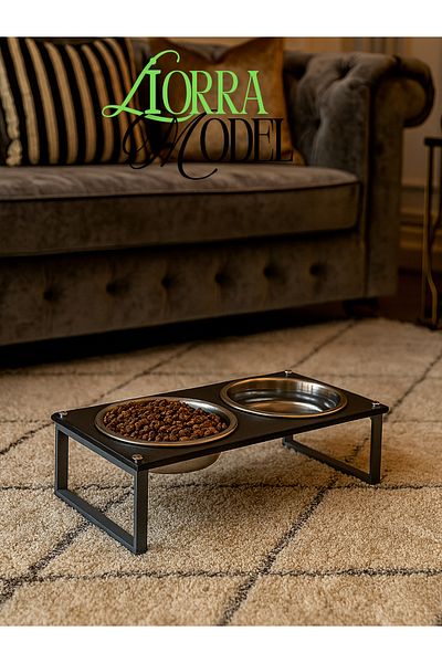 Okay Food and Water Stand for Cats and Dogs - 10 Percent Slope, High Quality and Healthy Design