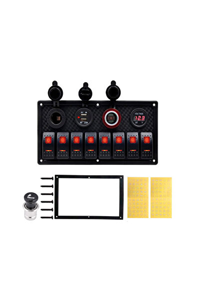 choice2 لوحة مفاتيح حمراء بثمانية أزرار، قاطع دائرة كهربائية، حماية من الحمل ...