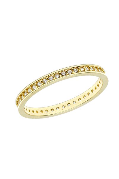 Bijuteria SORELLY Inel Aur 14k Eternity cu Pietre Albe 2 mm 8