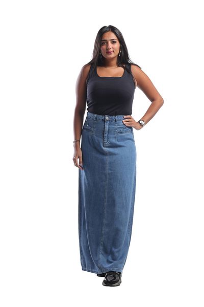 SUGA Summer maxi denim skirt