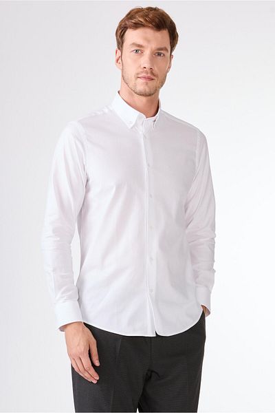 Dufy EKRU ΑΝΔΡΙΚΟ ΠΟΥΚΑΜΙΣΟ - SLIM FIT