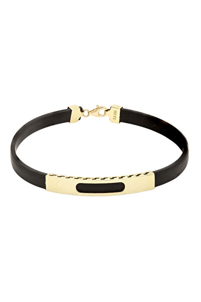 Bijuteria SORELLY Bratara Aur 14k Silicon cu Placuta cu Model Geometric