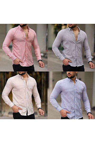 zaos fashion Set avantajos de 4 cămăși pentru bărbați