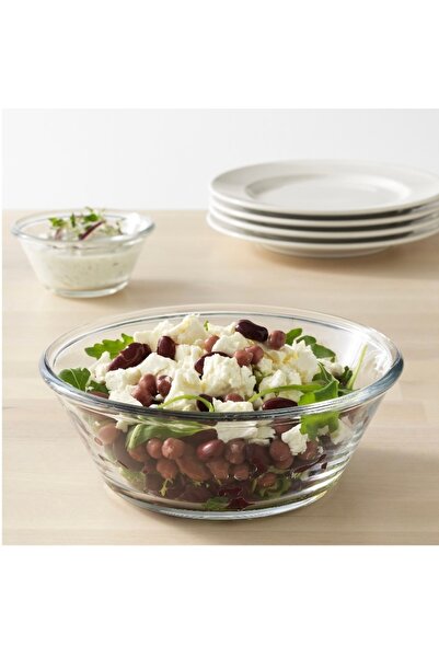 IKEA QUİCK Servis kasesi Kalın Cam Yükseklik: 7 cm Çap: 20 cm Hacim: 1.0 lt