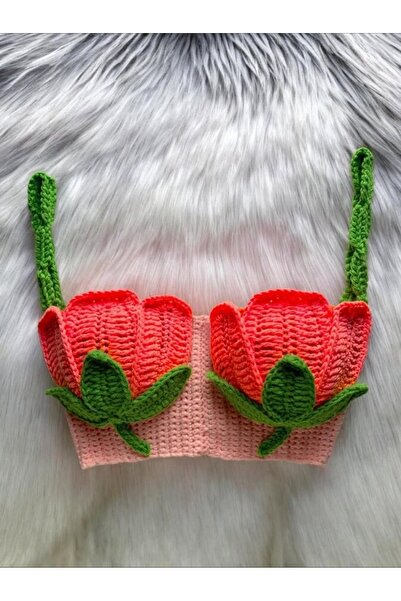 Melonndesign Özel Tasarım Kadın büstiyer, tığ işi