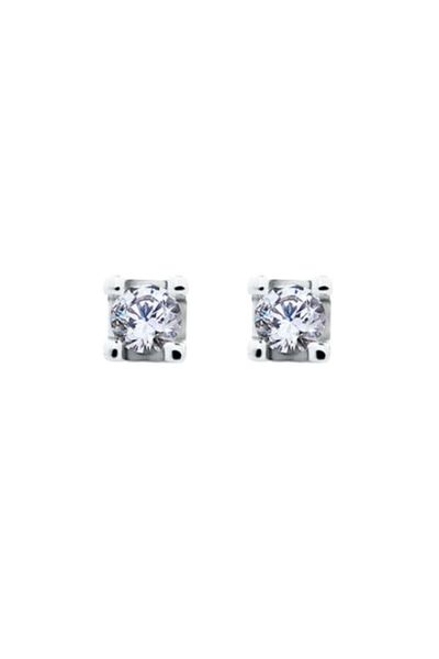 Bijuteria SORELLY 14k White Gold Earrings with Diamond 0.060ct