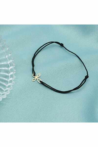 Bijuteria SORELLY Bratara Aur 14k Snur Cruce Negru