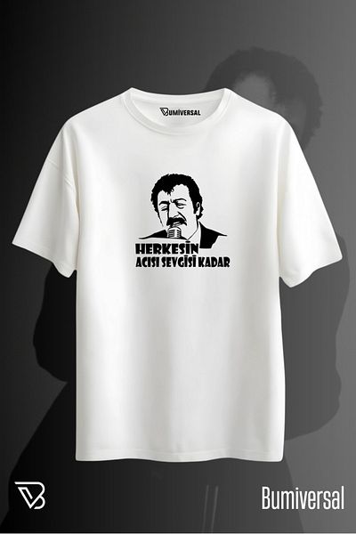 BUMİVERSAL Müslüm Father Silhouette Printed T-Shirt
