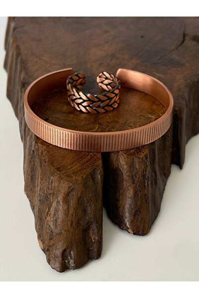 Rupen Kraft Adjustable 100% Pure Copper Bracelet Copper Ring Combination Hand...