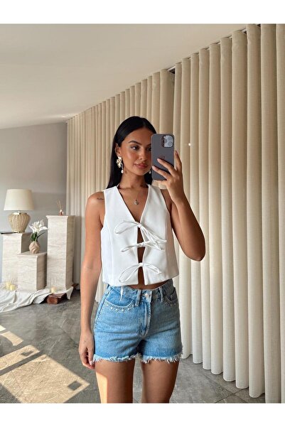 mydukkan.co Ленен дантелен елек