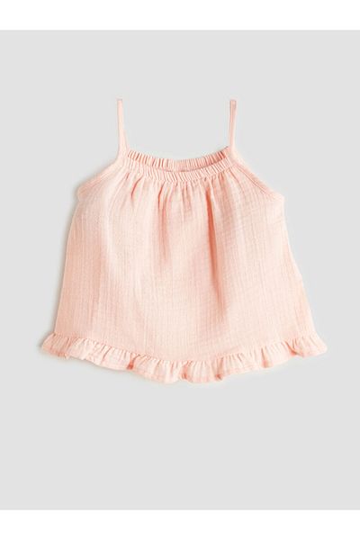 LC Waikiki Create Your Style from Uzg Store |   White Embroidered Girl's Blouse and Shorts 2-Piece