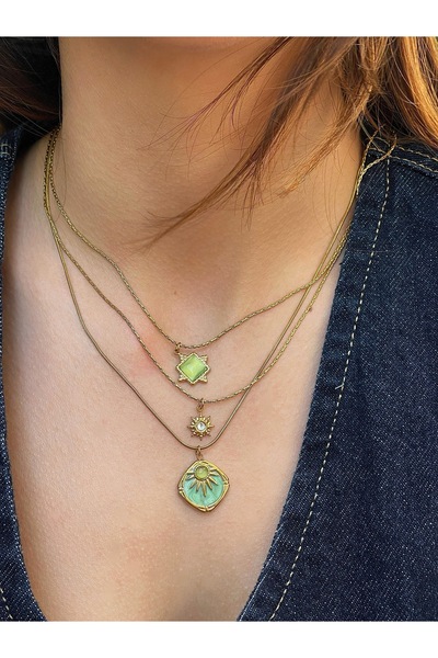 Serein Jewelry Celestia Serisi Bohem Altın Kaplama Çelik Kolye