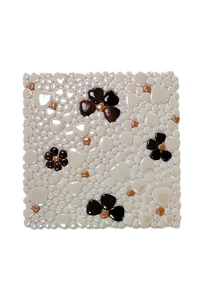 MozaiKristaL Flower Pattern for Hobby and Artistic Work 31.5X31.5Cm. Glass Mosaic (5 Mesh Tiles=0.5 M2)