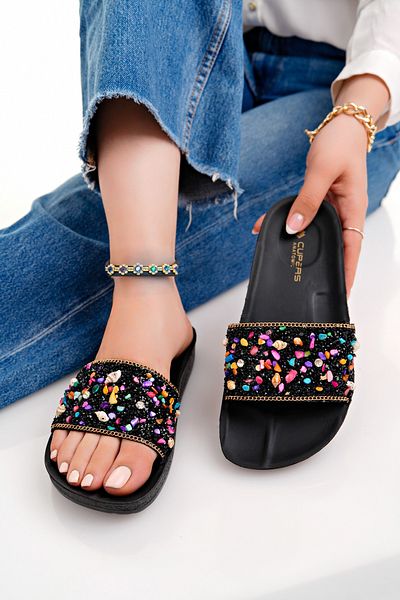Modafırsat Women's Daily Slippers Orthopedic Stone Stylish Home Sea Beach Outdoor Slippers