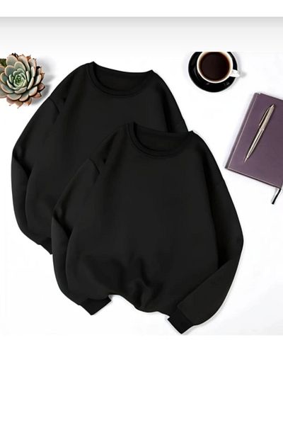 NOFLEN Unisex Essentials Printed Oversize Sweatshirt Hoodie