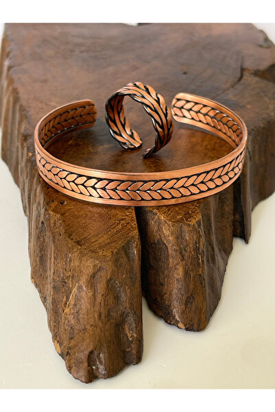 Rupen Kraft قابل للتعديل ½100 سوار نحاس نقي خاتم نحاسي مزيج سوار خاتم مصنوع ي...