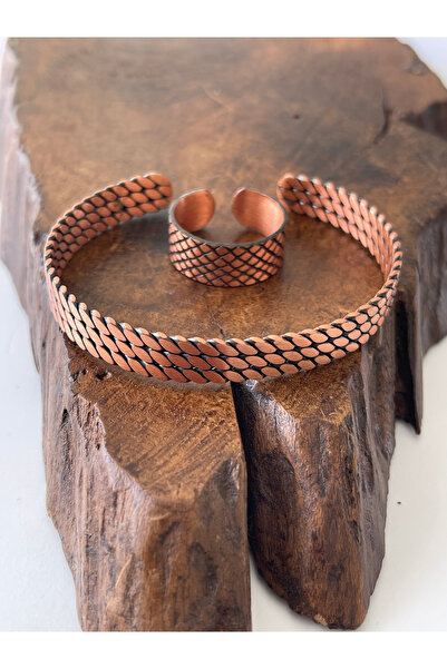 Rupen Kraft Adjustable 100% Pure Copper Bracelet Copper Ring Combination Hand...
