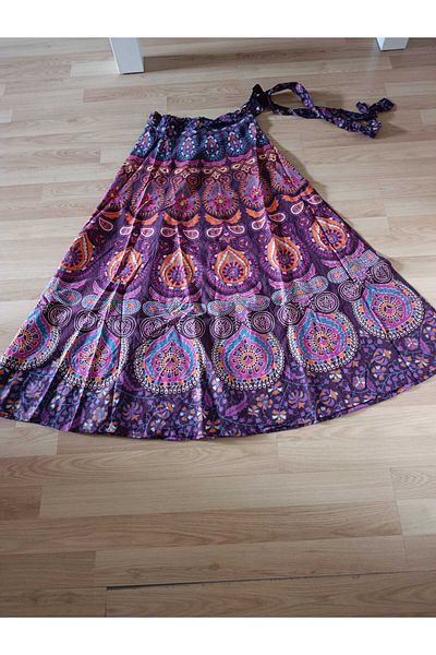 anne moda ankara Ethnic, Bohemian, 100% Cotton, Organic Dye, Long, Wrap (Wrapped) Skirt