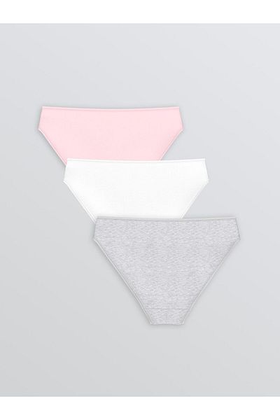 LC Waikiki Creați-vă stilul din magazinul UZG |   Chiloți de bikini roz simpli, pachet de 3