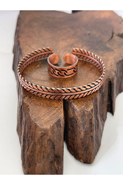 Rupen Kraft Adjustable 100% Pure Copper Bracelet Copper Ring Combination Hand...