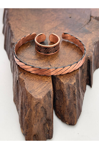 Rupen Kraft Adjustable 100% Pure Copper Bracelet Copper Ring Combination Hand...