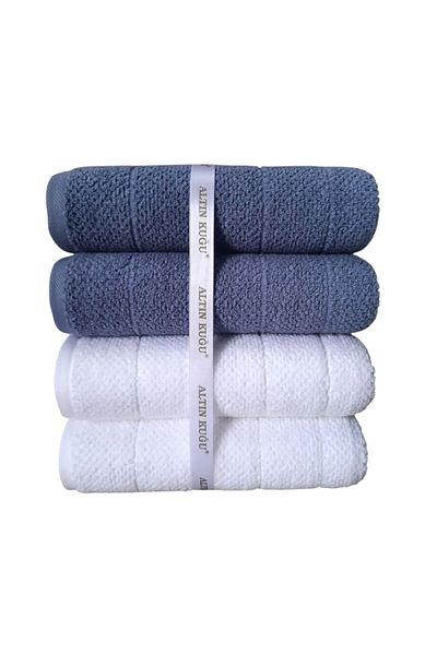 Özdilek Douce Towel 4 Pieces - Indigo White