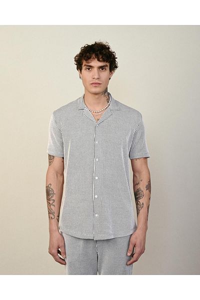 CANMODA Premium Shirt (1679) - Black Striped