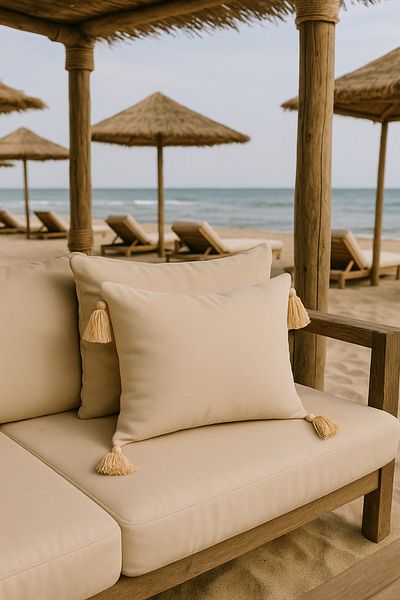 CHİLL Bohemian Throw Pillow |   Organic Linen Fabric |   Siliconized Fiber Filler |   7 Measure |   Vacuum Packaging