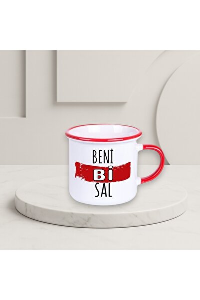 Solid Baskı Stüdyosu Bonny Kupa - Ruh Hali Temalı Sapı Ve Çevresi Kırmızı Neş...