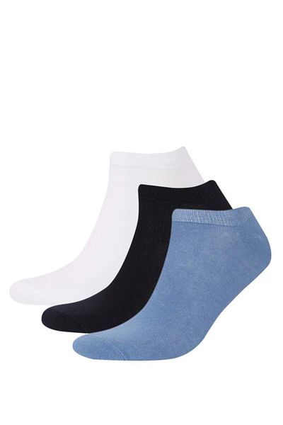 DeFacto New Season Men's 3-Piece Cotton Booties Socks